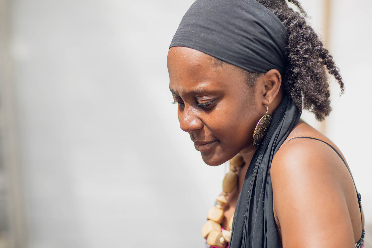 Picture of a woman looking downwards