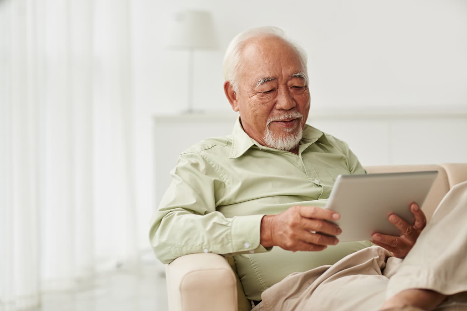 man on ipad