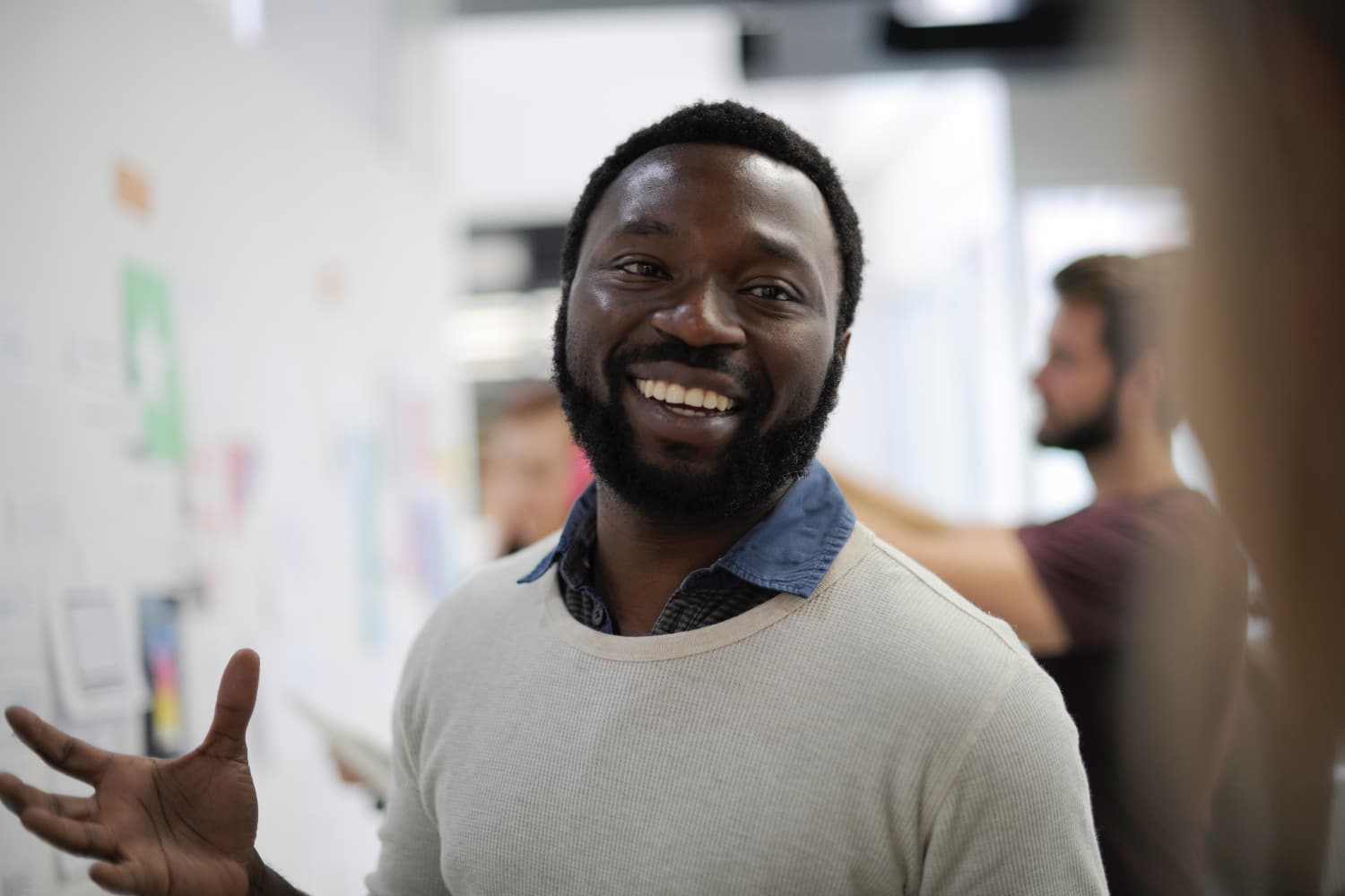close-up picture of man smiling